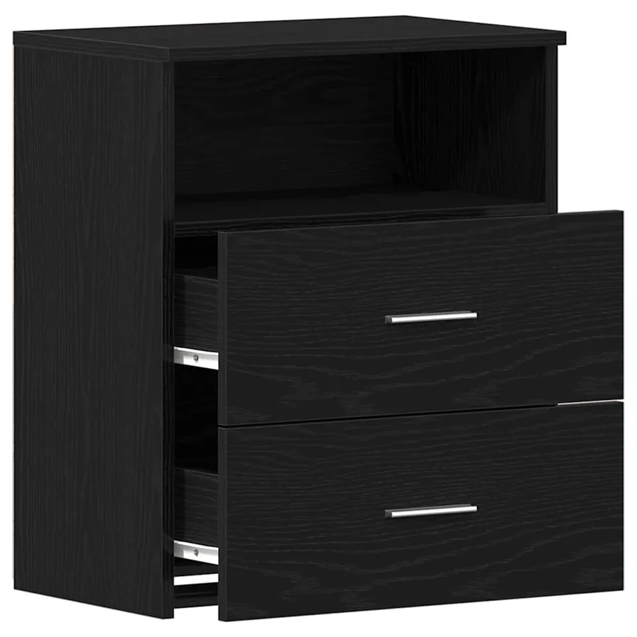 Table de nuit Chêne noir 50 x 32 x 60cm Bois d'ingénierie - 5