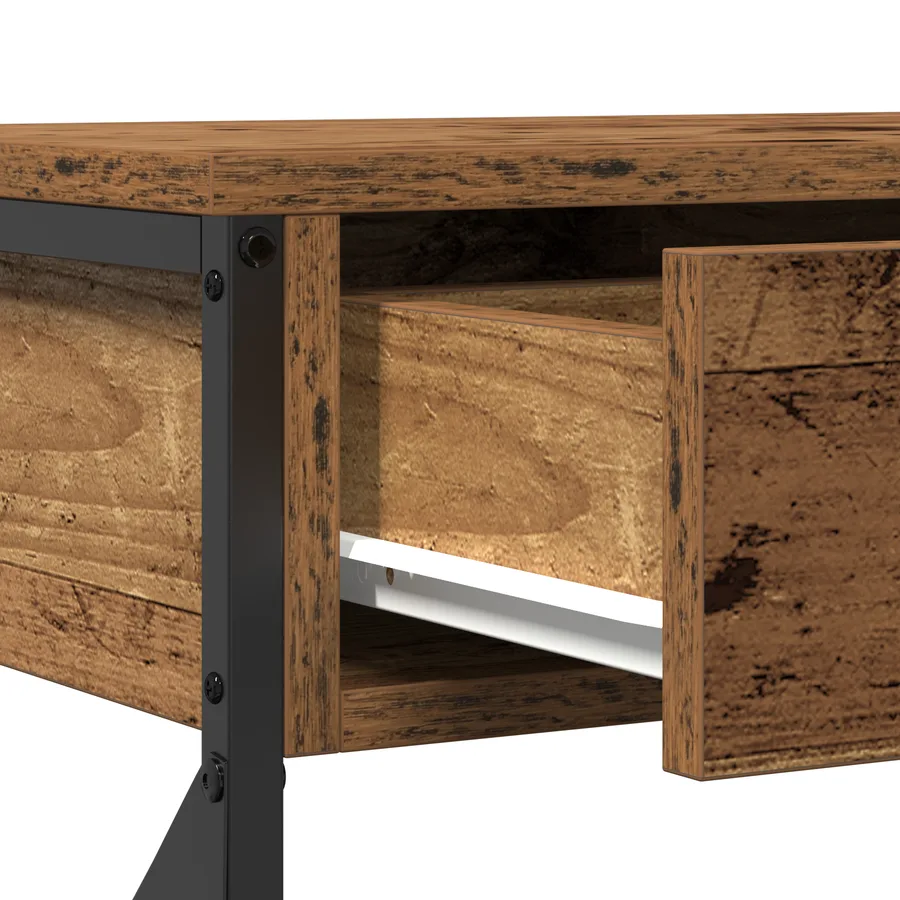 Table Console avec tiroir Bois ancien 100 x 28 x 75 cm - 9
