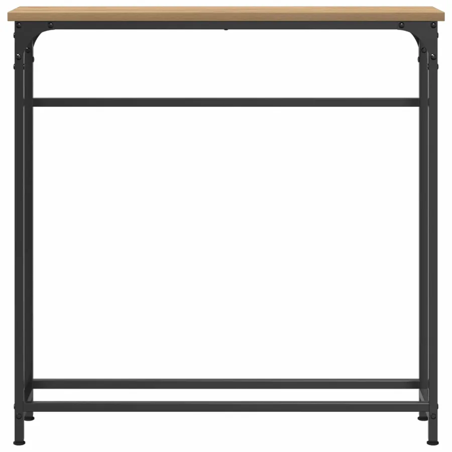 Table console Chêne artisanal 75 x 19,5 x 75 cm - 5