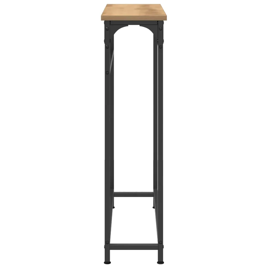 Table console Chêne artisanal 75 x 19,5 x 75 cm - 6