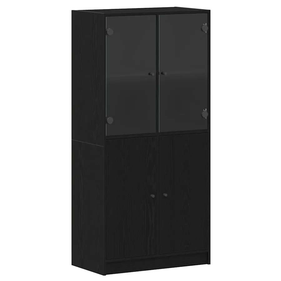 Haut Armoire Chêne noir 68 x 37 x 142 cm - 2