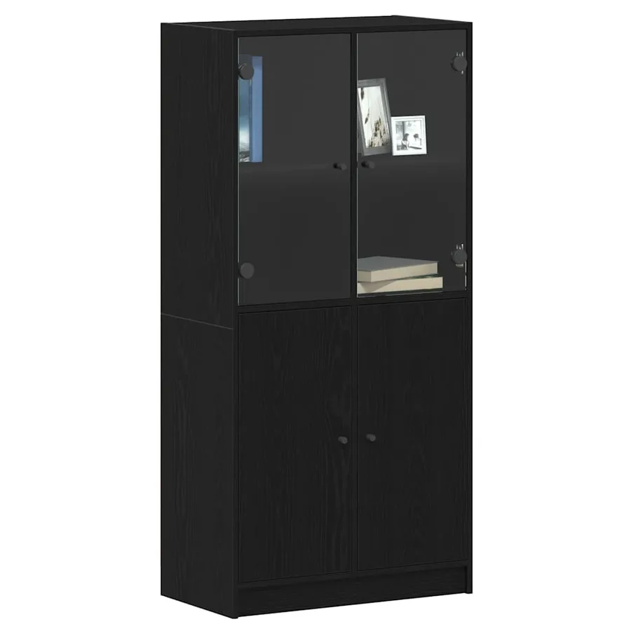 Haut Armoire Chêne noir 68 x 37 x 142 cm - 3