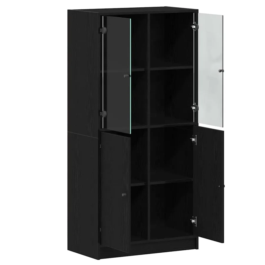 Haut Armoire Chêne noir 68 x 37 x 142 cm - 5