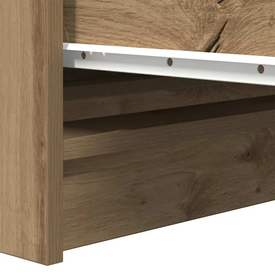 Buffet chêne artisanal 100x35x99 cm bois d'ingénierie - 10