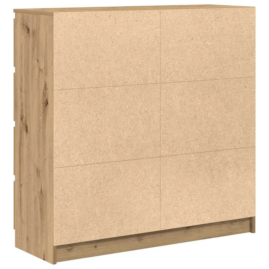 Buffet chêne artisanal 100x35x99 cm bois d'ingénierie - 8