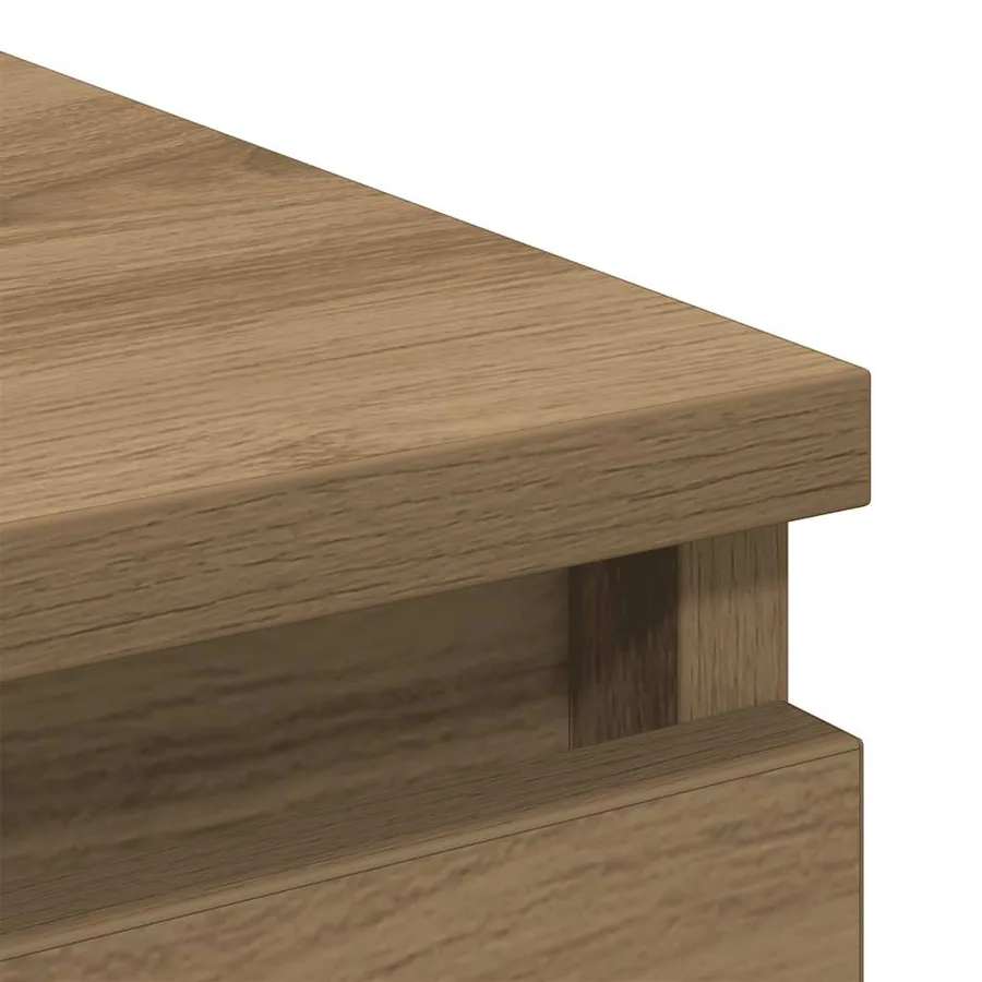 Buffet chêne artisanal 100x35x99 cm bois d'ingénierie - 9