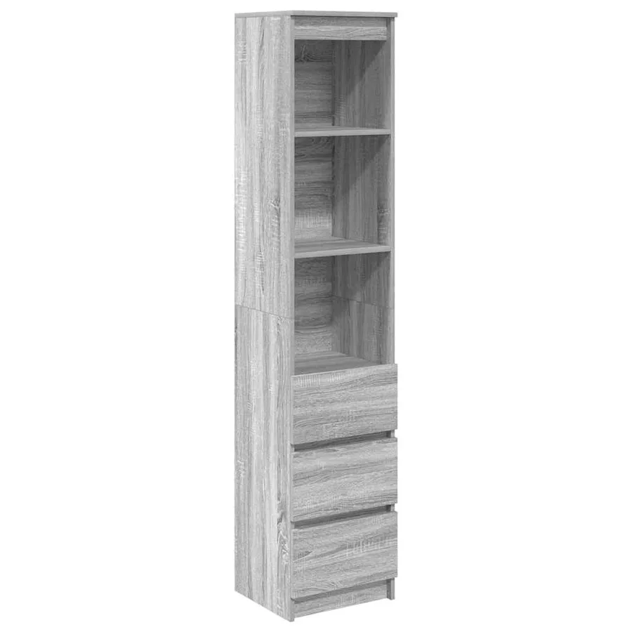Buffet sonoma gris 37,5x35x180 cm bois d'ingénierie - 2