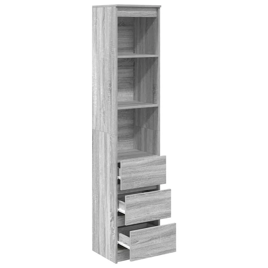 Buffet sonoma gris 37,5x35x180 cm bois d'ingénierie - 5