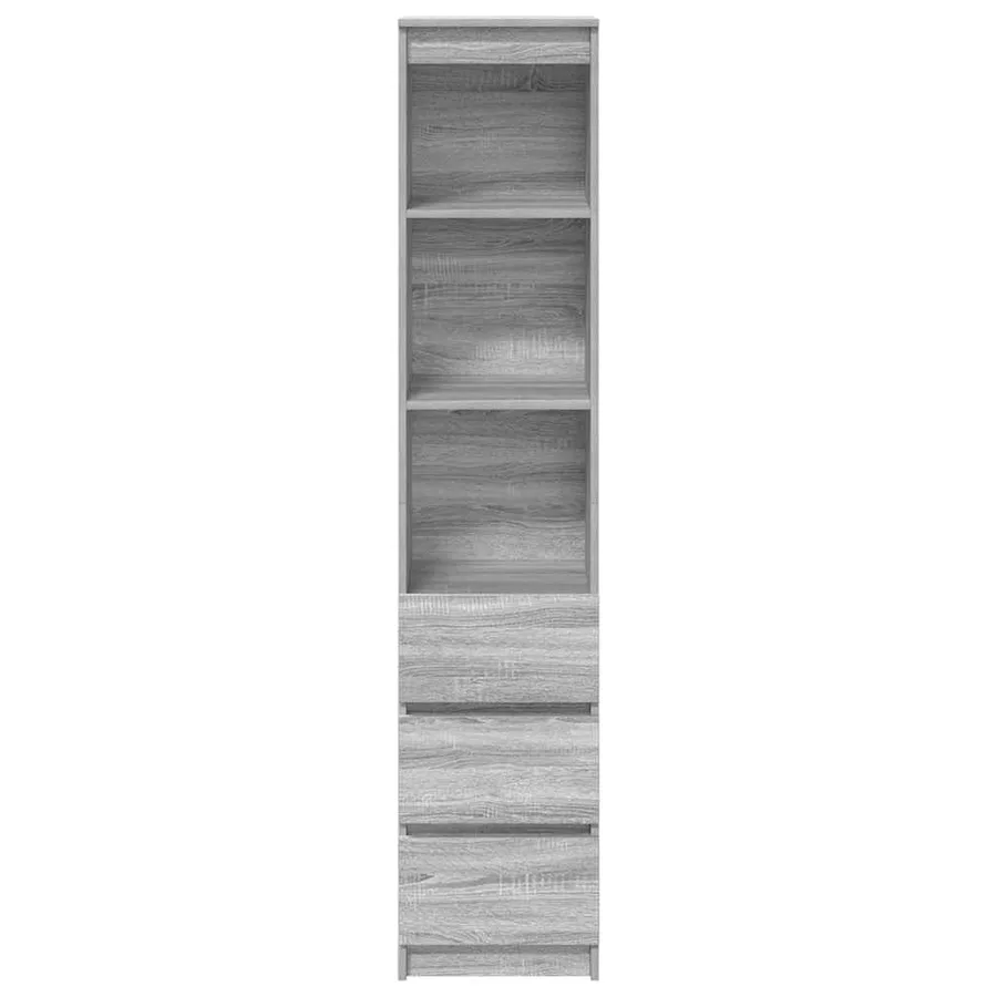 Buffet sonoma gris 37,5x35x180 cm bois d'ingénierie - 6