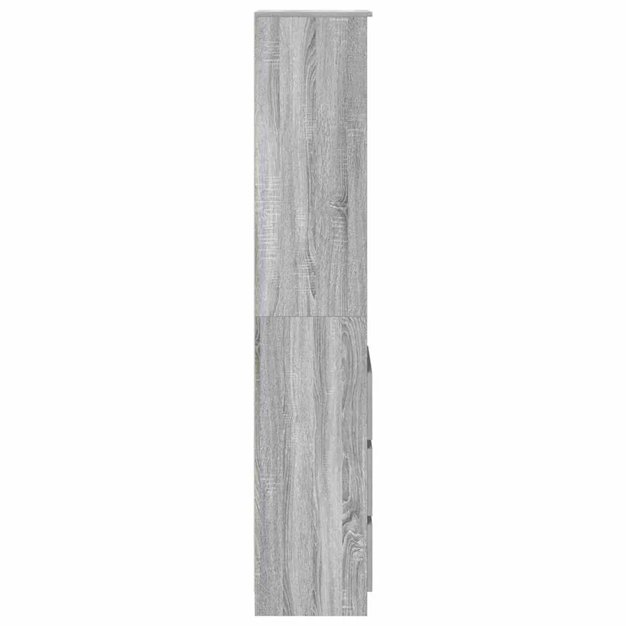 Buffet sonoma gris 37,5x35x180 cm bois d'ingénierie - 7