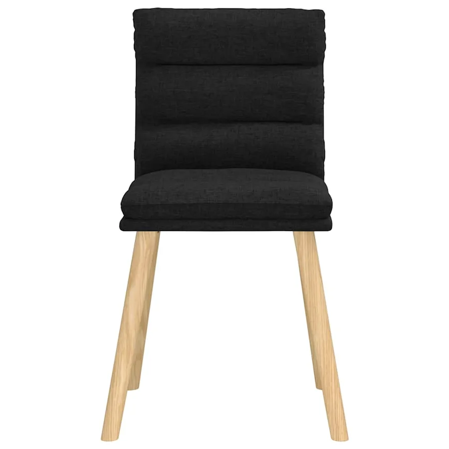 Chaises à manger lot de 4 noir tissu - 4