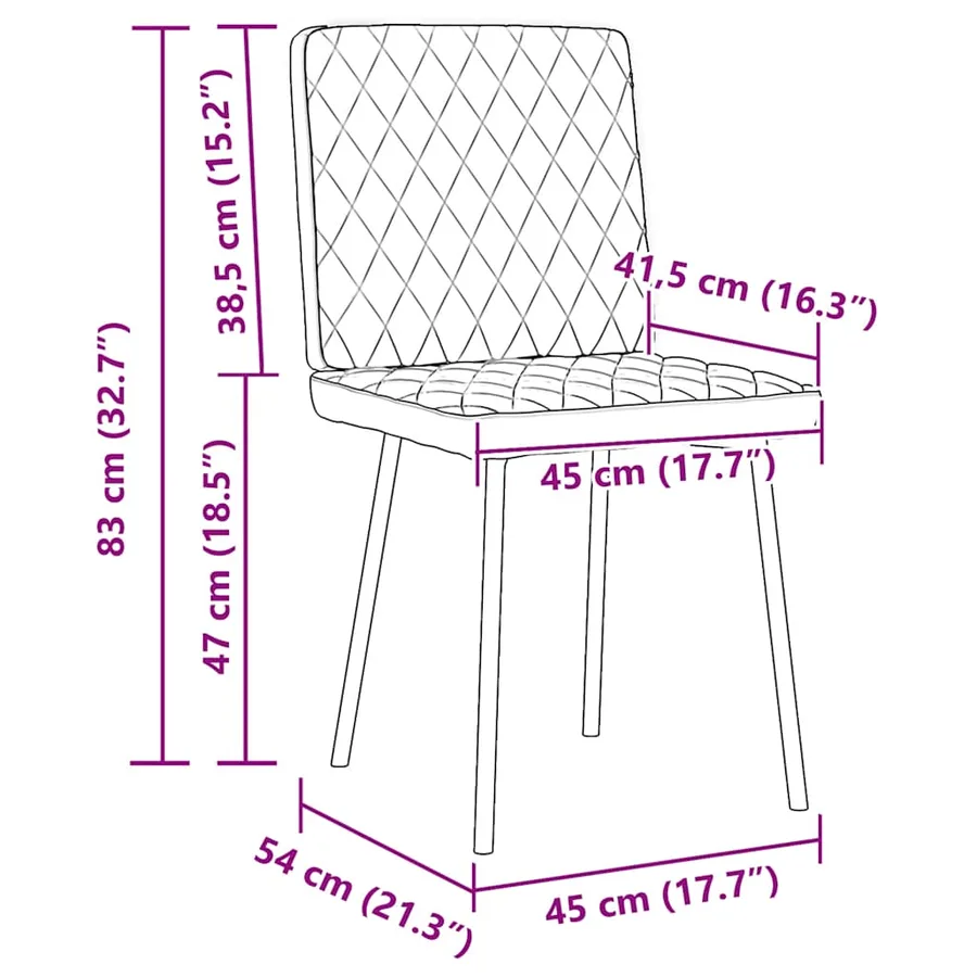 Chaises à manger lot de 2 Gris clair Velours - 9