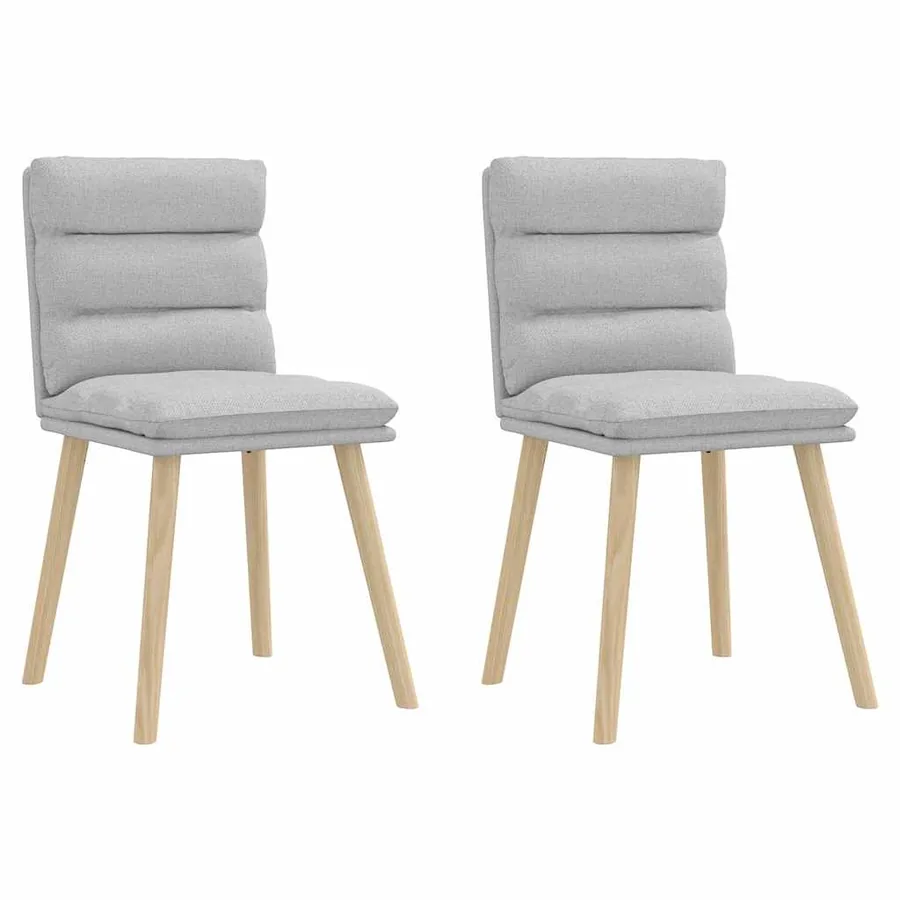 Chaises à manger lot de 2 gris nuage tissu