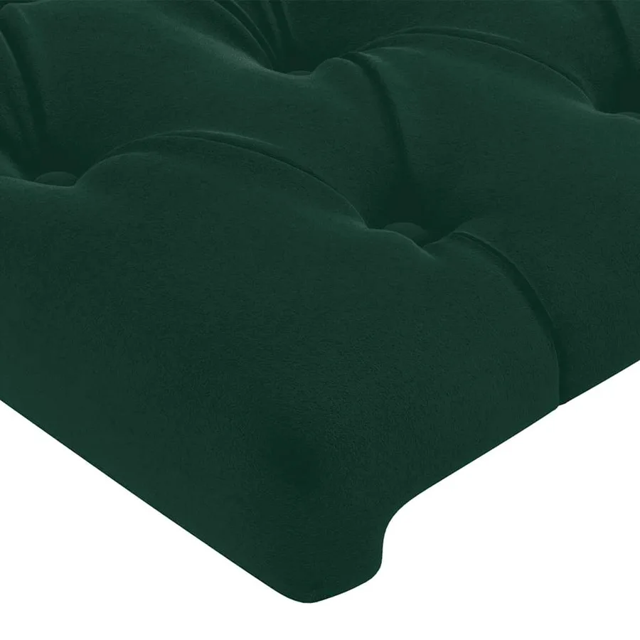 Tête de lit Vert foncé 180x7x118/128 cm Velours - 4