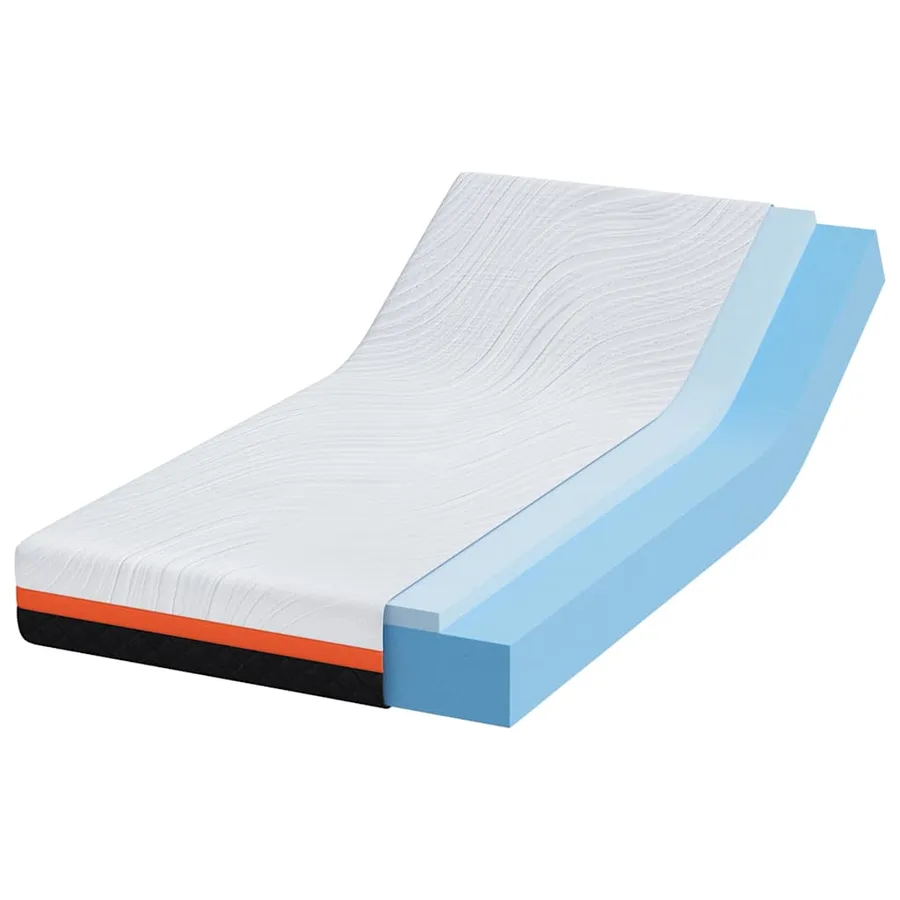 Matelas Blanc et Noir 90 x 200 cm Tissu jacquard - 3