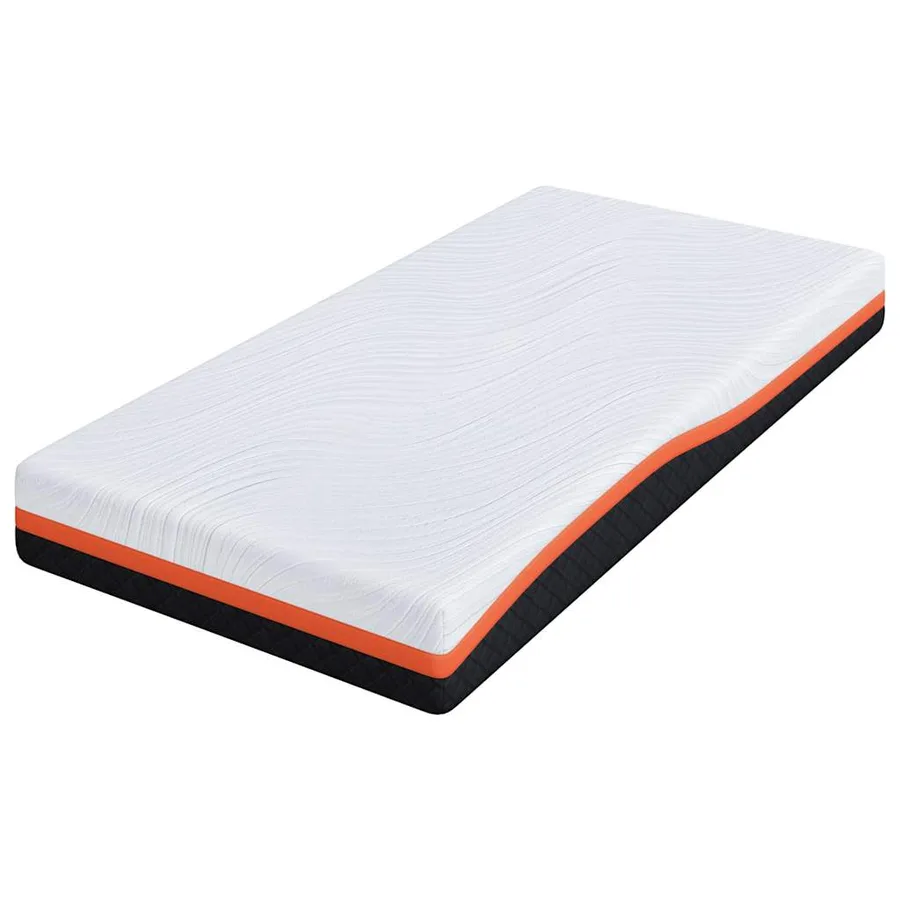 Matelas Blanc et Noir 90 x 200 cm Tissu jacquard - 4