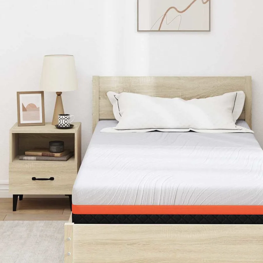 Matelas Blanc et Noir 90 x 200 cm Tissu jacquard - 7