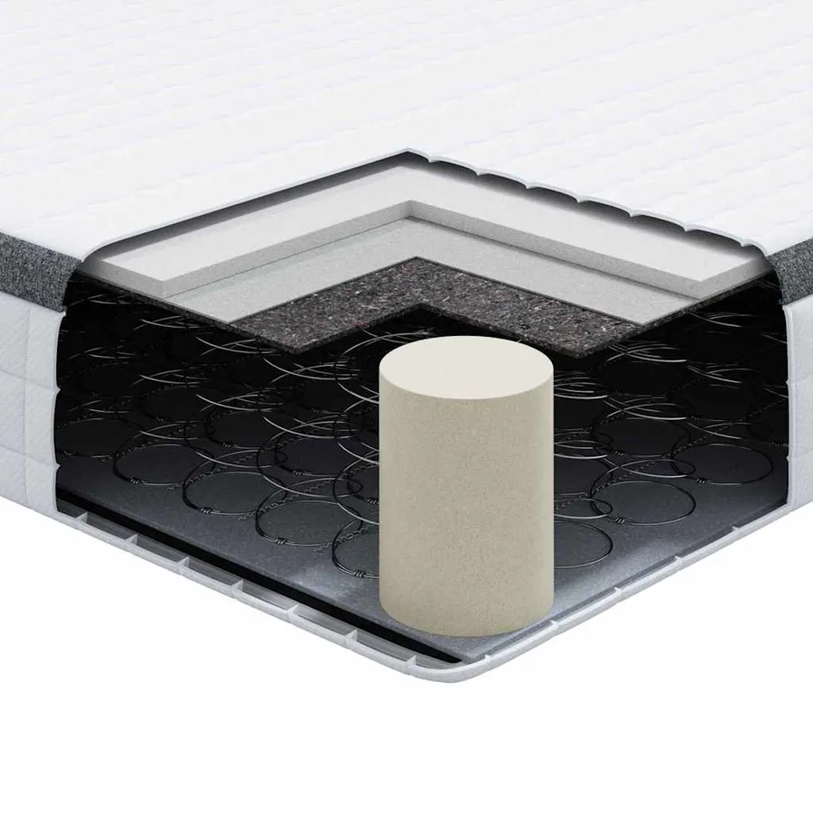 Matelas Blanc et Gris 80 x 200 cm Printemps Bonell - 8