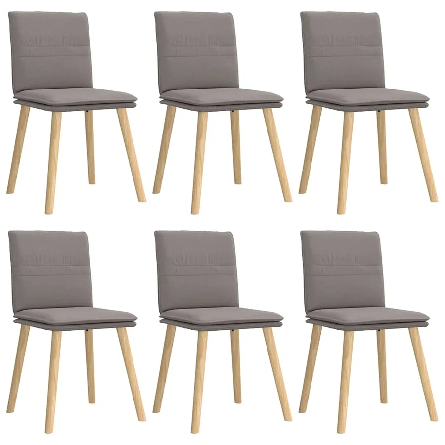 Chaises à manger lot de 6 taupe tissu - 2