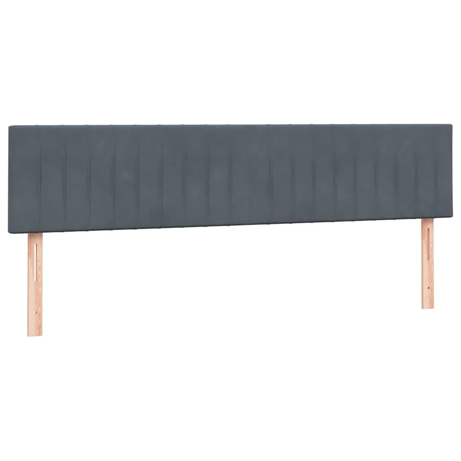 Sommier à lattes de lit et matelas gris foncé 180x220cm velours - 7