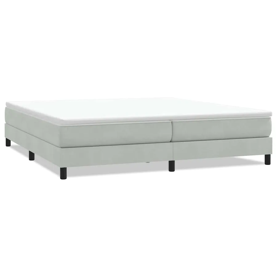 Sommier à lattes de lit sans matelas gris clair 200x220 cm - 2