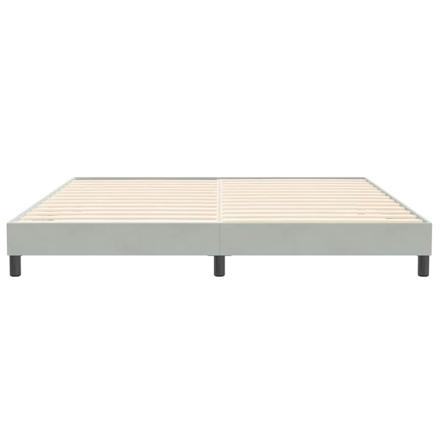 Sommier à lattes de lit sans matelas gris clair 200x220 cm - 5
