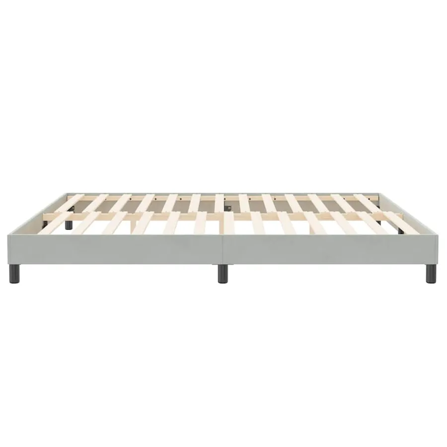 Sommier à lattes de lit sans matelas gris clair 200x220 cm - 6