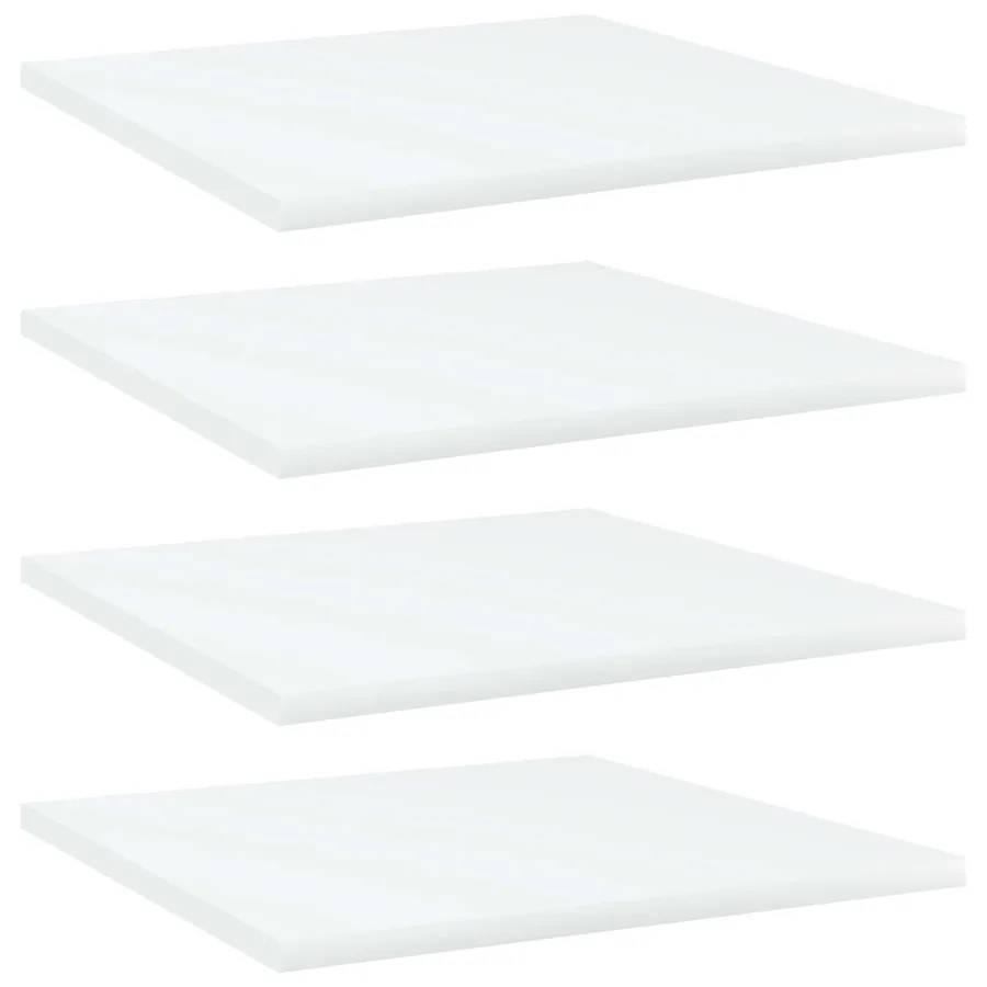 Panneaux de bibliothèque 4 pcs blanc bois d’ingénierie