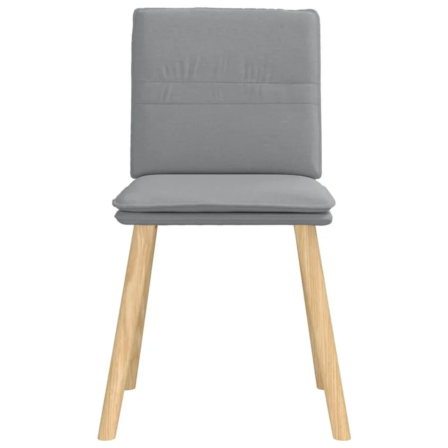 Chaises à manger lot de 6 gris clair tissu - 4
