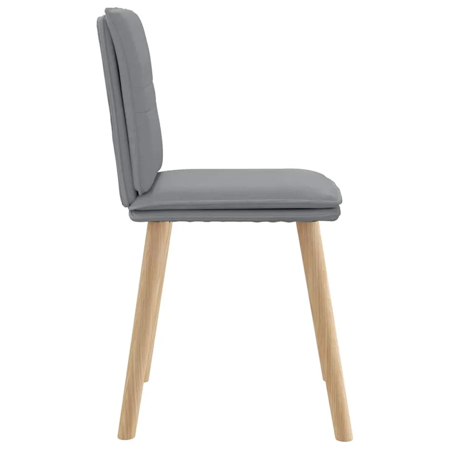 Chaises à manger lot de 6 gris clair tissu - 5