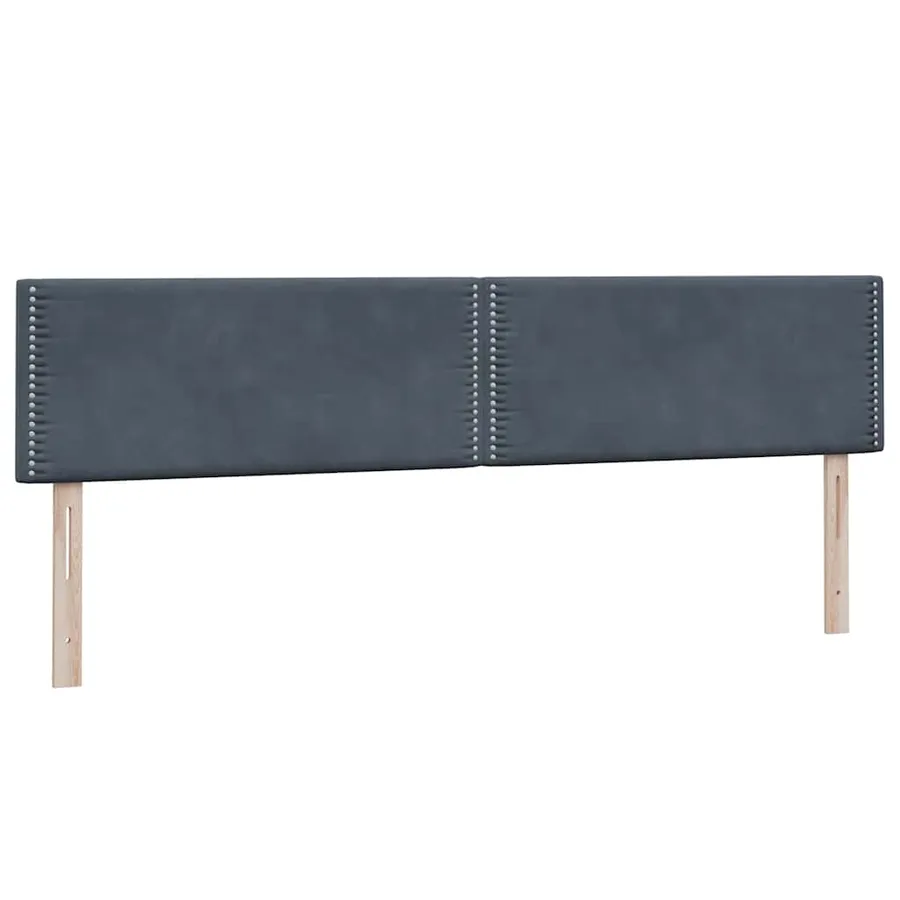 Sommier à lattes de lit et matelas gris foncé 200x220cm velours - 7