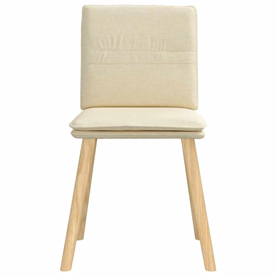 Chaises à manger lot de 4 crème tissu - 4