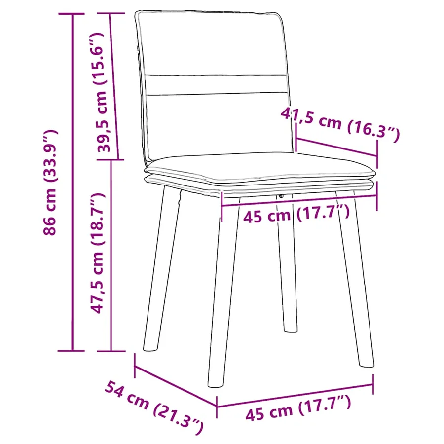 Chaises à manger lot de 4 crème tissu - 9