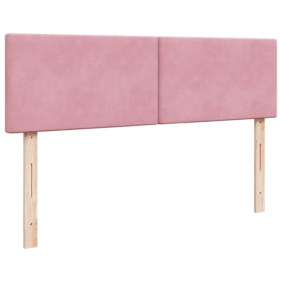 Cadre de lit ottoman avec matelas rose 140x200 cm velours - 8