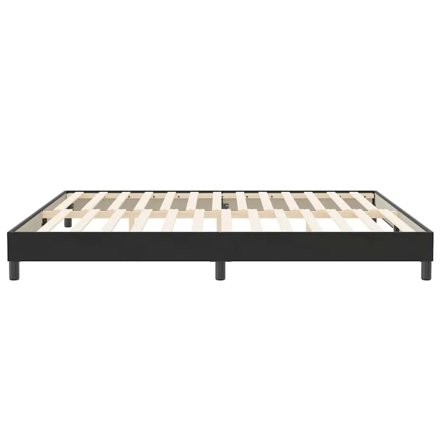Sommier à lattes de lit sans matelas noir 200x220 cm velours - 6
