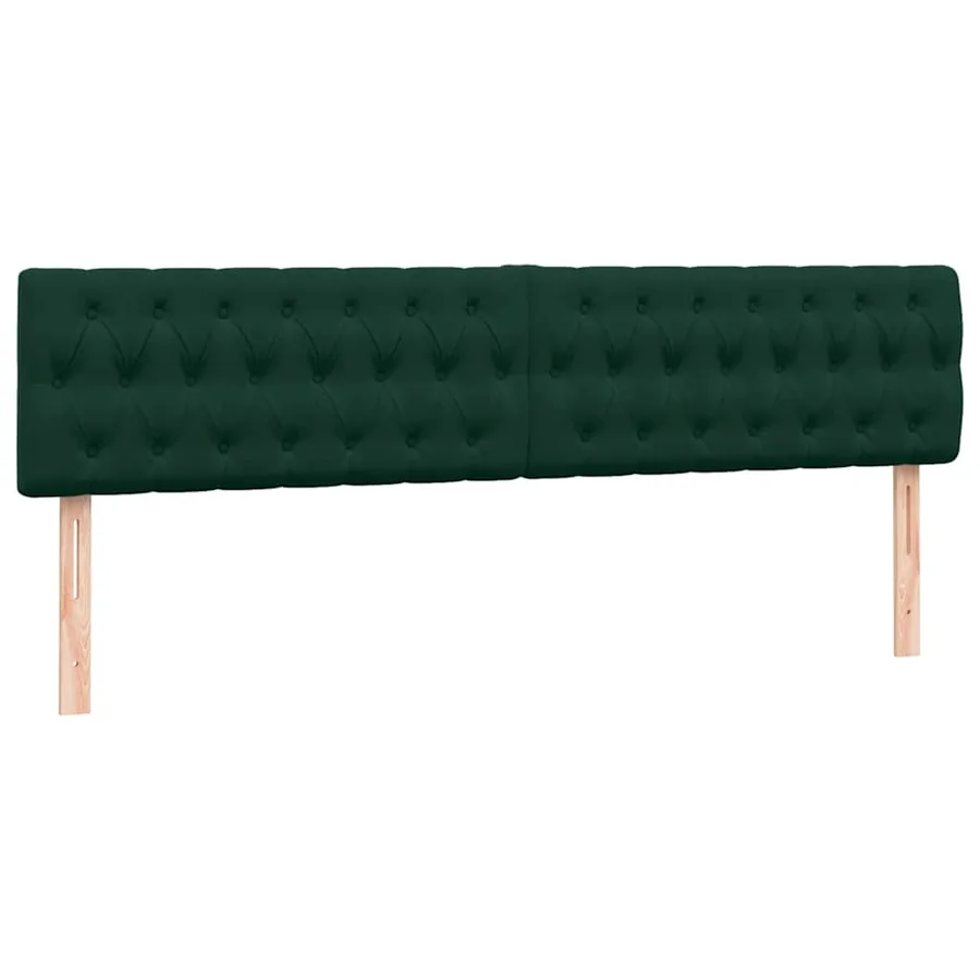 Sommier à lattes de lit et matelas vert foncé 180x220cm velours - 6