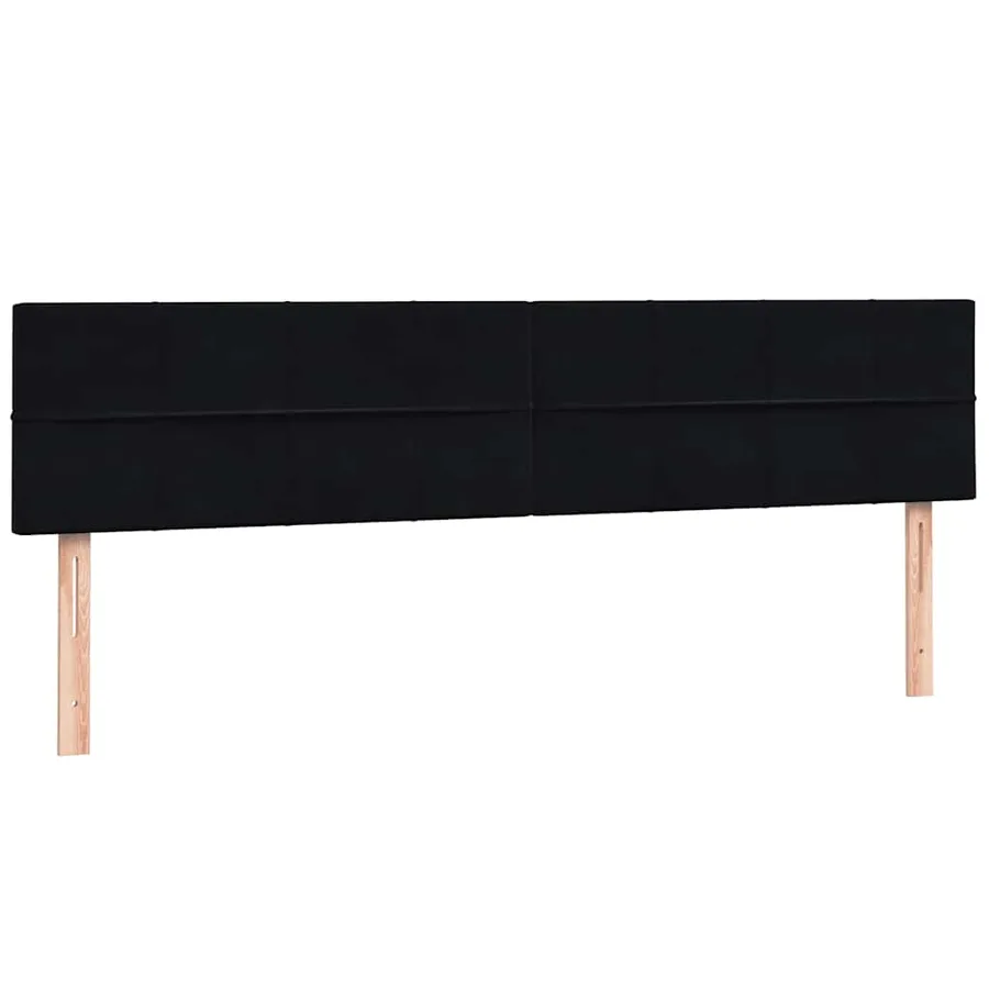 Sommier à lattes de lit avec matelas noir 200x220 cm velours - 7
