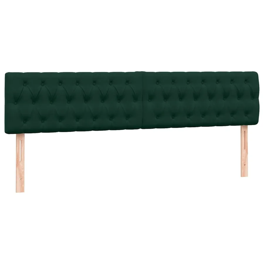 Sommier à lattes de lit et matelas vert foncé 180x220cm velours - 7