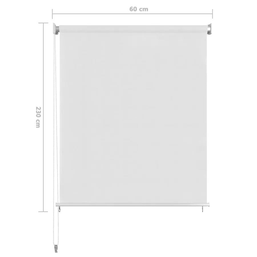 Store roulant d'extérieur blanc 65 (l) x 230 (H) cm HDPE - 6