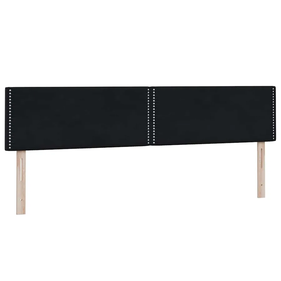 Sommier à lattes de lit avec matelas noir 180x220 cm velours - 7