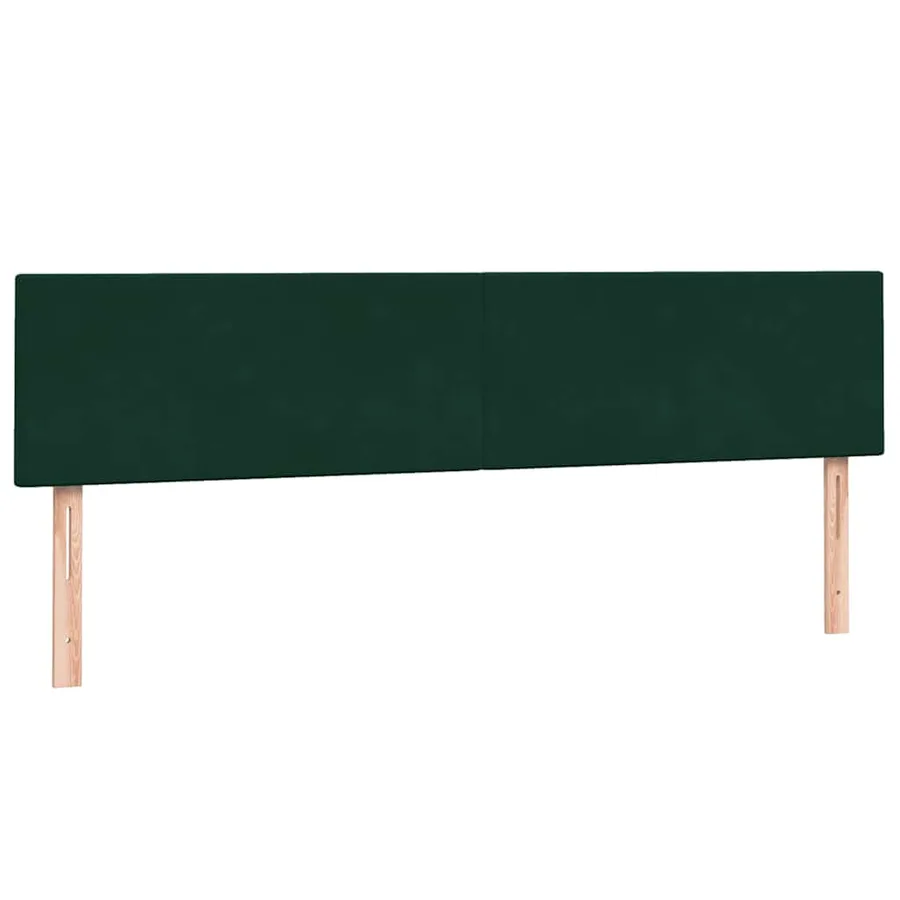 Sommier à lattes de lit et matelas vert foncé 200x220cm velours - 5