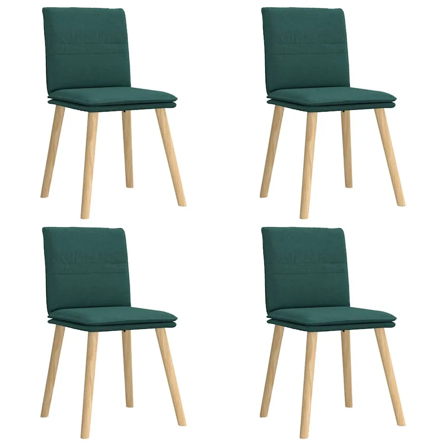 Chaises à manger lot de 4 vert foncé tissu - 2