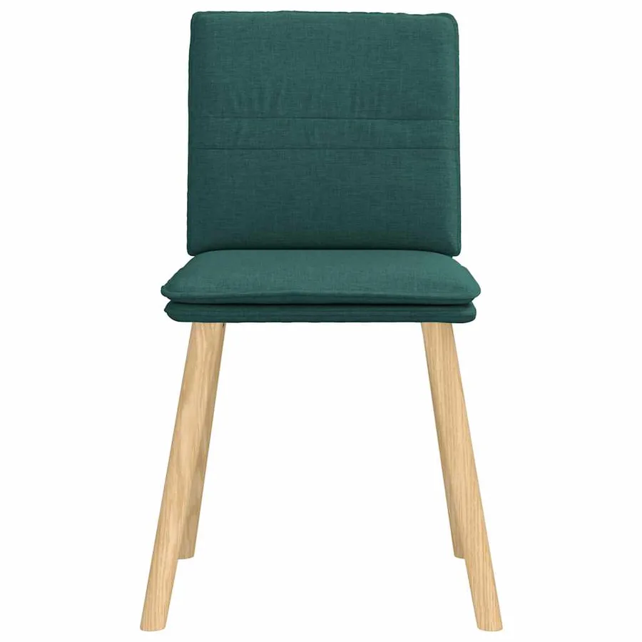 Chaises à manger lot de 4 vert foncé tissu - 4
