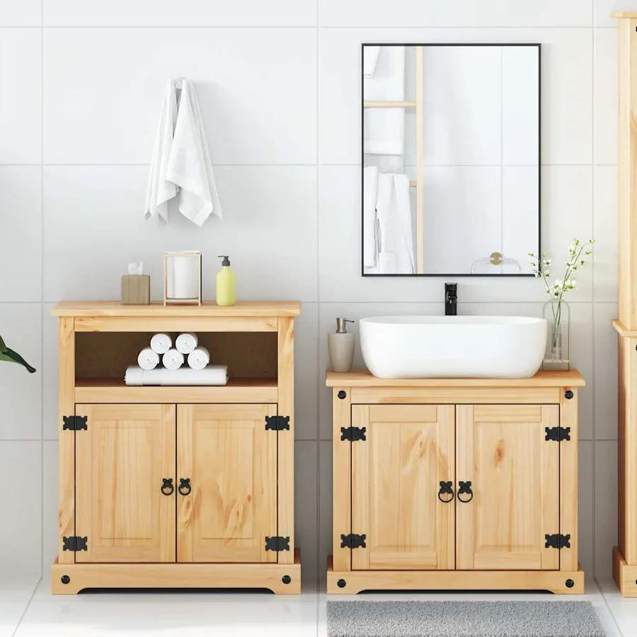 Ensemble de meubles salle de bain 2 pcs Corona bois pin massif - 3