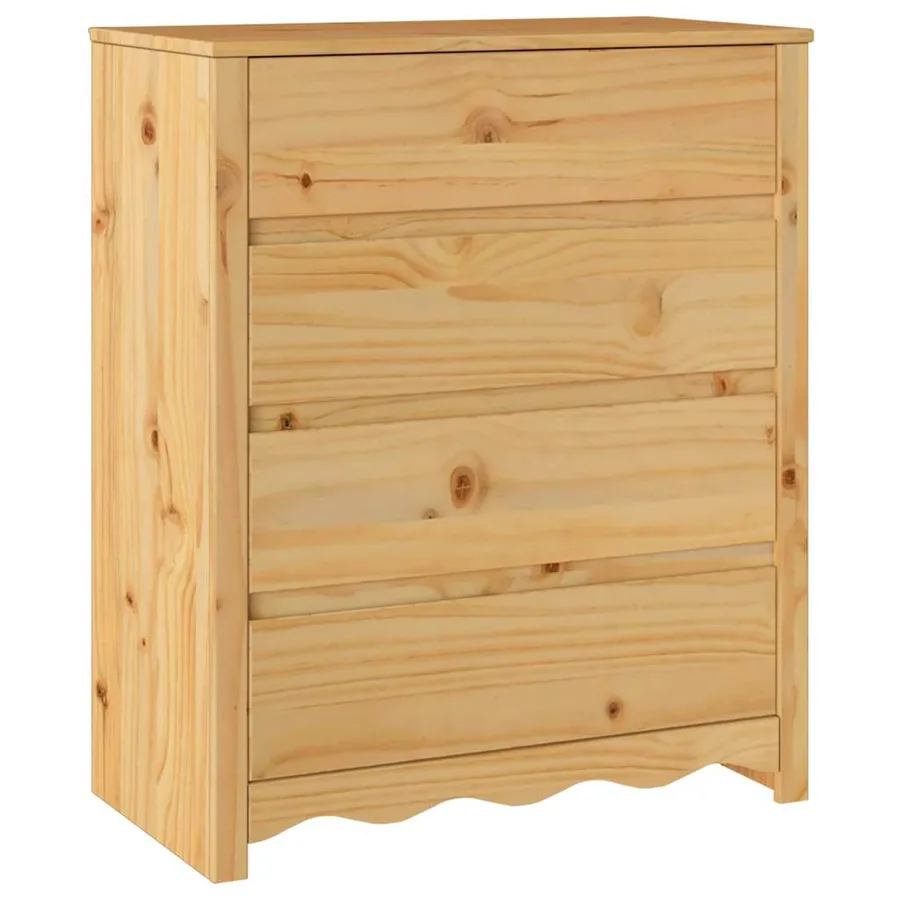 Commode Drammen Chêne 76,5 x 40 x 91 cm Bois de pin massif - 2