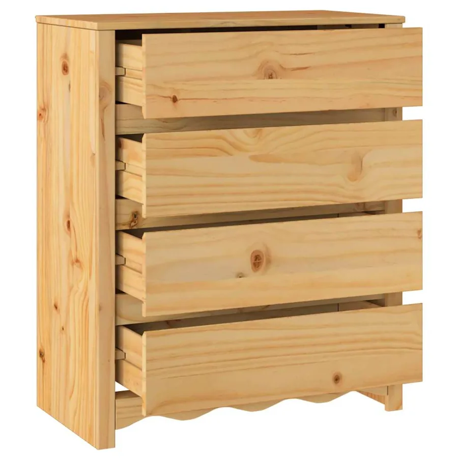 Commode Drammen Chêne 76,5 x 40 x 91 cm Bois de pin massif - 5