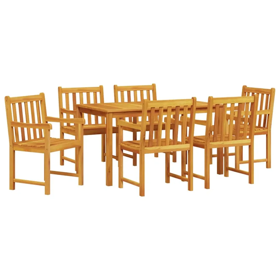 Ensemble de salle à manger pour jardin 7 pcs Marron - 2