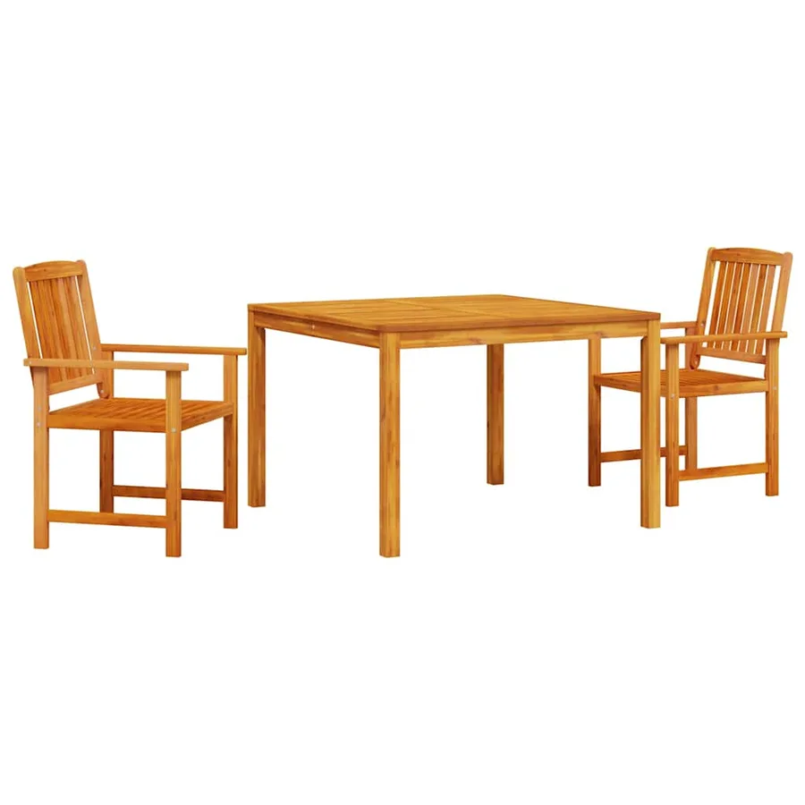 Ensemble de salle à manger pour jardin 3 pcs Marron - 2