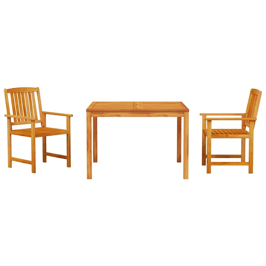 Ensemble de salle à manger pour jardin 3 pcs Marron - 7