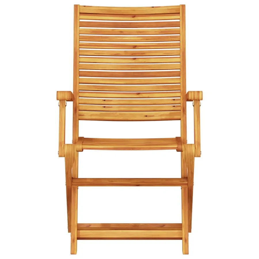 Ensemble bistro pliant 3 pcs Marron Bois d'Acacia Massif - 11